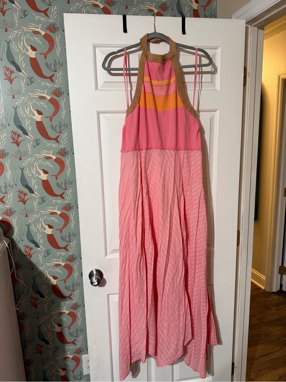 Free People Pink and Orange Halter Maxi Dress - Picture 2 of 3